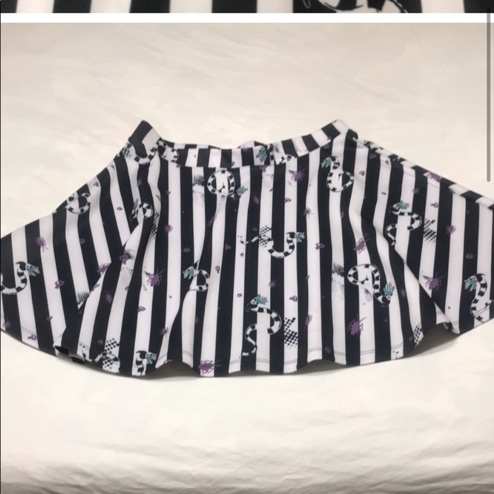 HP BEETLEJUICE-MATCHING CIRCLE SKIRT & LONG SLEEVE TOP SET~PETER PAN COLLAR - Picture 5 of 11